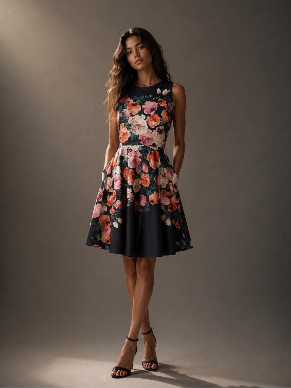 Eliza J Floral Fit & Flare Dress Garden Party